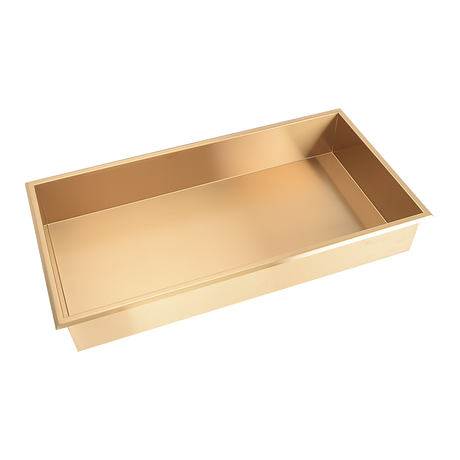 641 x 336 x 101mm Shower Niche Single Shelf Organizer No Tile Needed in Gold