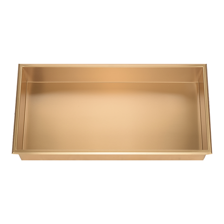 641 x 336 x 101mm Shower Niche Single Shelf Organizer No Tile Needed in Gold