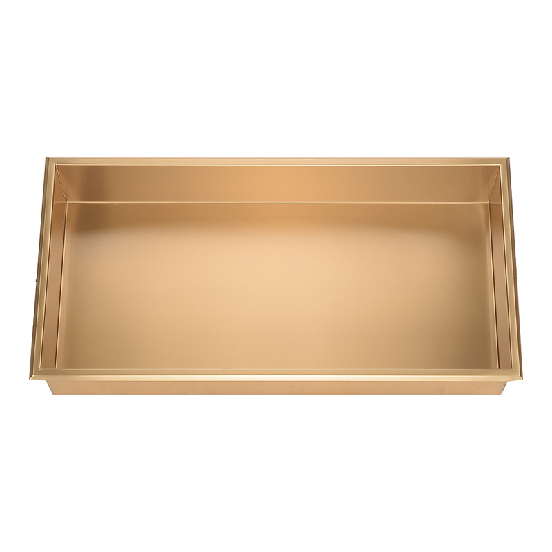 641 x 336 x 101mm Shower Niche Single Shelf Organizer No Tile Needed in Gold