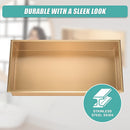 641 x 336 x 101mm Shower Niche Single Shelf Organizer No Tile Needed in Gold