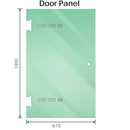 90cm Frameless Diamond Shower Screen with Black Brackets and SS Hinges, Square Knob Handle