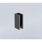 100cm Frameless Diamond Shower Screen with Black Brackets and SS Hinges, Round Knob Handle