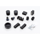 120cm Frameless Glass Sliding Shower Door with Black Rail and Hardware