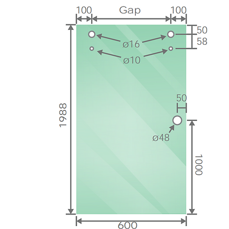120cm Frameless Glass Sliding Shower Door with Black Rail and Hardware