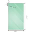 120x90cm Frameless Glass Sliding Corner Shower with Black Rail and Hardware