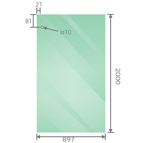 150x90cm Frameless Glass Sliding Corner Shower with Black Rail and Hardware