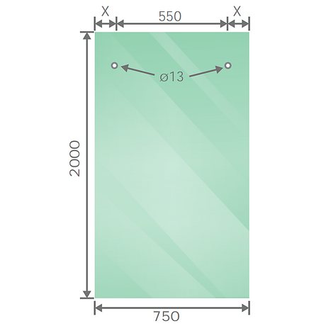 150x90cm Frameless Glass Sliding Corner Shower with Black Rail and Hardware