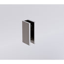 120cm Reeded Single Shower Glass Screen with Gunmetal Wall & Floor U Brackets