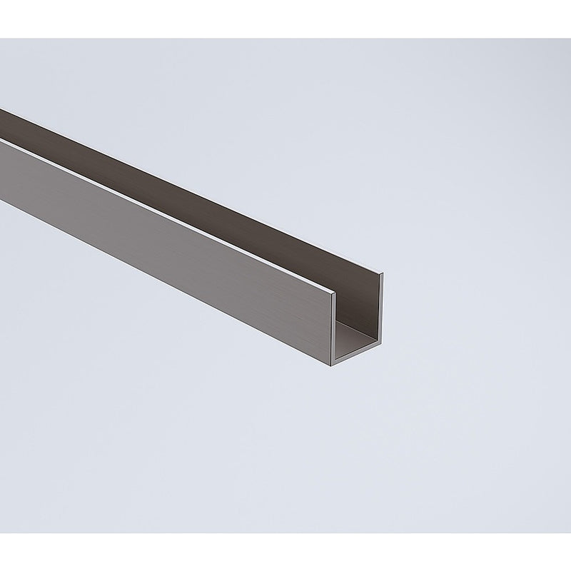 80cm Reeded Single Shower Glass Screen with Gunmetal Wall Channel & Square Pole