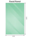 110x200cm Single Shower Glass Screen with Gold Wall & Floor Channel