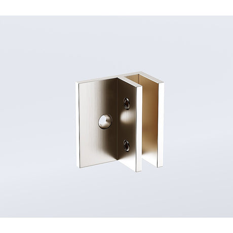 120x120cm Corner Frameless Shower Screen with Nickel Brackets and SS Hinges, Round Handle