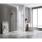 90x90cm Double Door Corner Shower with Nickel Channels and SS Hinges, Round Handle