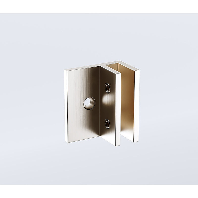 110x120cm Double Door Corner Shower – Nickel Wall F-Brackets with SS Hinges for Contemporary Bathrooms