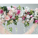 1M Artificial Flower Runner Arrangement Panel Wall Rose DIY Wedding Party Décor