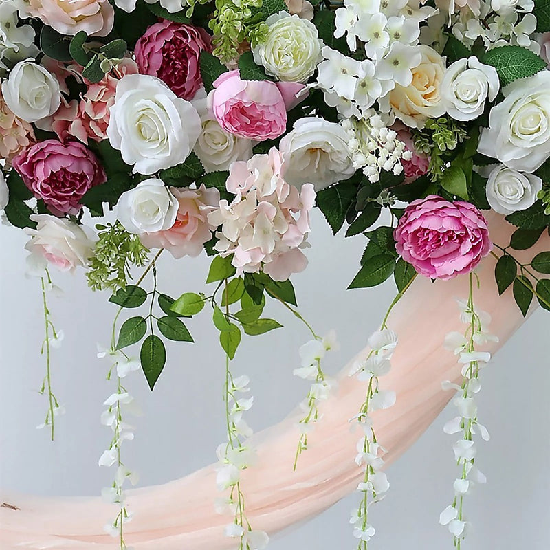 1M Artificial Flower Runner Arrangement Panel Wall Rose DIY Wedding Party Décor