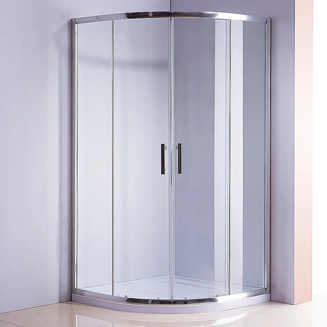 100x100cm Rounded Curved Shower Base in Black