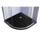 100x100cm Rounded Curved Shower Base in Black