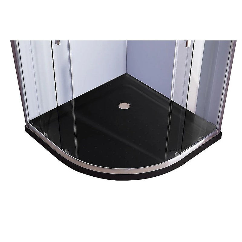 100x100cm Rounded Curved Shower Base in Black