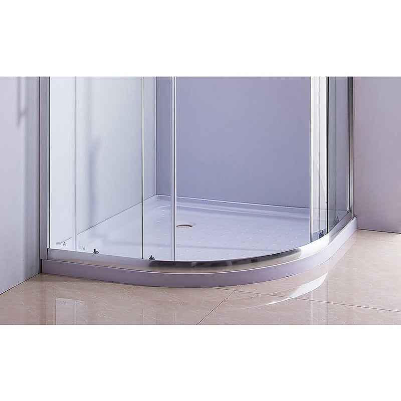 100x100cm Rounded Curved Shower Base in White