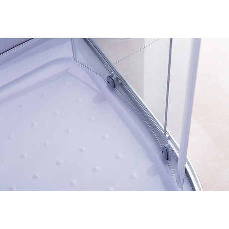 100x100cm Rounded Curved Shower Base in White