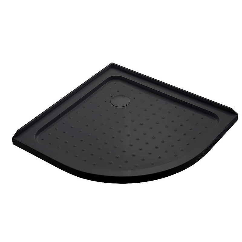 90x90cm Rounded Curved Shower Base in Black