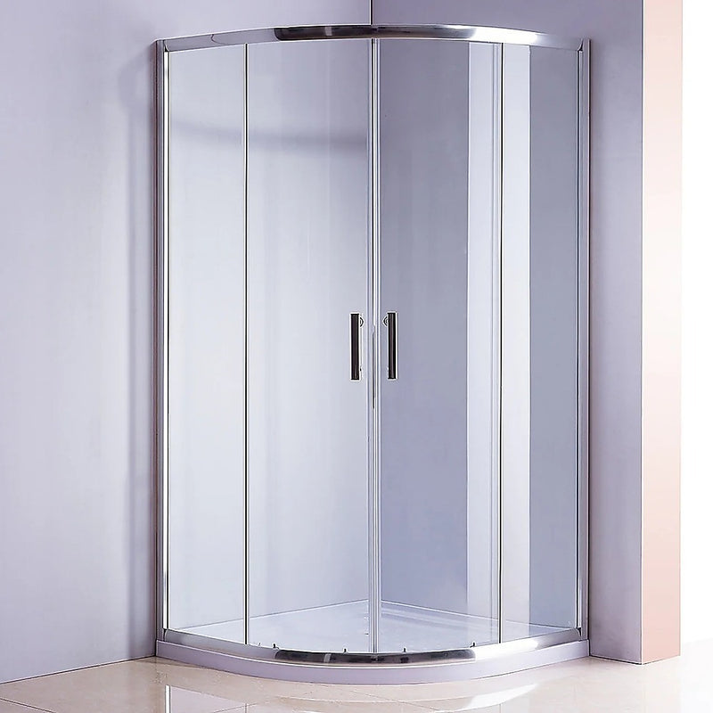90x90cm Rounded Curved Shower Base in White
