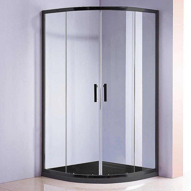 90x90cm Rounded Curved Shower Base in White