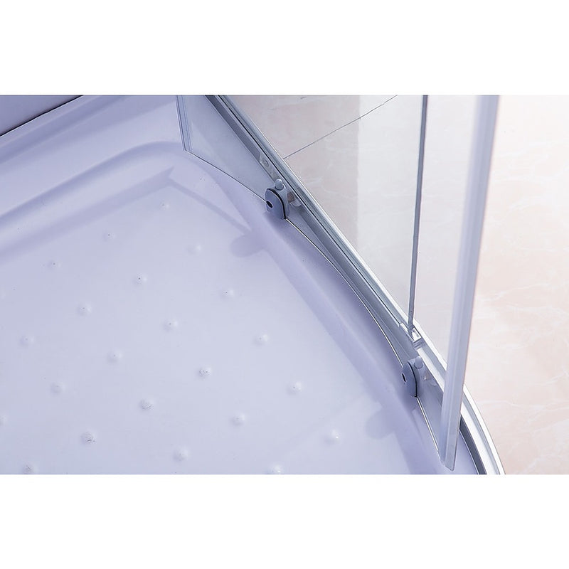 90x90cm Rounded Curved Shower Base in White