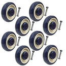 8 x 5" Diameter Wheels Nuts and Bolts included