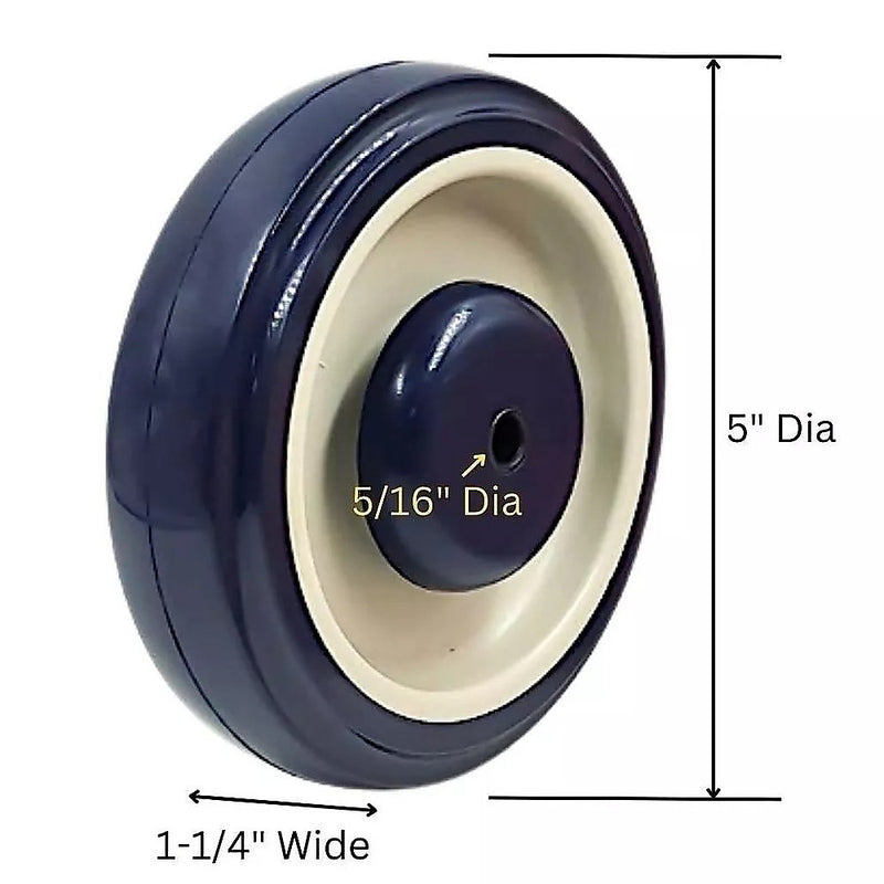 8 x 5" Diameter Wheels Nuts and Bolts included