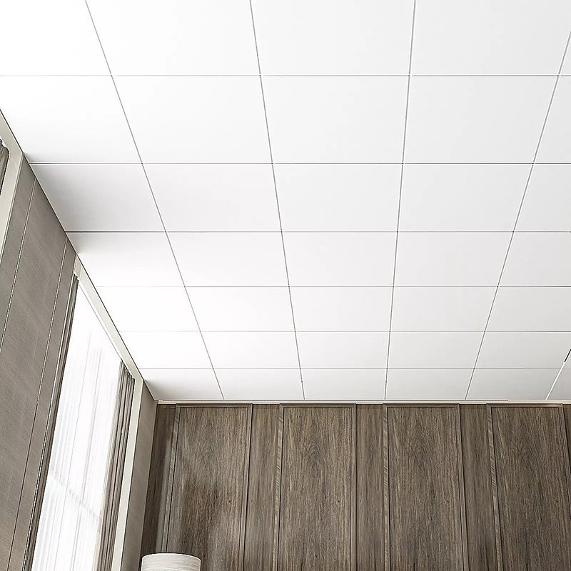 12x Smooth Drop Ceiling Tile 2ft x 2ft PVC Ceiling Panel