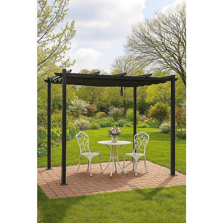 3x4M Aluminium Pergola Marquee with Retractable Roof – Garden Canopy
