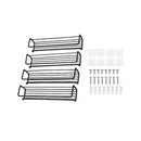 4pc Black Stainless Steel Wall Spice Rack – Kitchen Storage Shelf Set