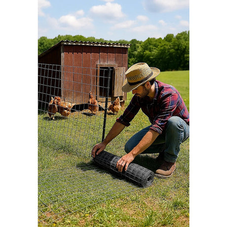30m Black Chicken Wire Mesh Roll – Aviary & Garden Fencing
