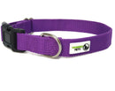 100% Pure Bamboo Fibre Dog Collar Plastic Buckle Large Purple