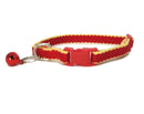 100% Pure Bamboo Fibre Cat Collar Plastic Buckle Red