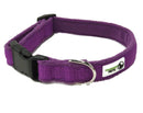 100% Pure Bamboo Fibre w/Fleece Lining Dog Collar Plastic Buckle X-Small Purple