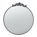 Baroque Black Round Wall Mirror 100x98cm