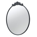 Baroque Black Round Wall Mirror 100x98cm