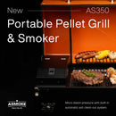Asmoke AS350 Portable Wood Pellet Grill - Apple Red