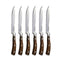 ASMOKE STEAK KNIFE SET OF 4, PAKKAWOOD HANDLE