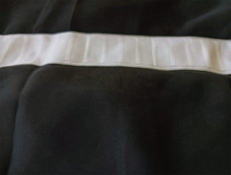 2 Long drop Sheer Voile Curtains 588cm wide 270cm Drop +Hooks Pinch Pleat  Black