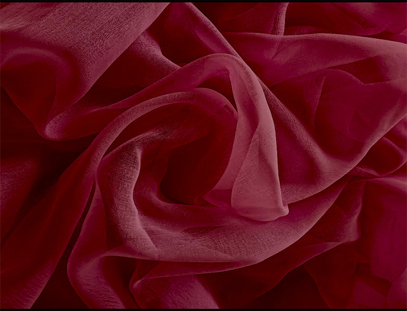 2 Long Drop Sheer Voile Curtains 592cm wide 270cm Drop Pinch Pleat + Hooks Wine