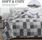 Autumn patchwork B/W Pattern 3 Pc Bedspread & Pillow Cover Set