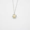 Gift Gox - Aroma Necklace White Gold - Planet Stardust Crystal (Gold Clear) + Purify Oil Blend