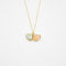 Gift Gox - Aroma Necklace 925 Silver, Gold coated - Green Shell Paradise Peach (Pink) + Purify Oil Blend