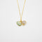 Gift Gox - Aroma Necklace 925 Silver, Gold coated - Green Shell Dreamy Lavender (Light Purple) + Purify Oil Blend