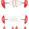 Adjustable Plastic Shoe Stretcher, Red and White, Universal Size