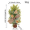 Rustic Mini Tabletop Greenery Ornament – 10 Inches Tall with Burlap Bow and Acorn Accents  (4 trees)