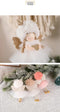Gold and White Angel Ornament with Bells and Glitter Wings - Christmas Hanging Decoration 16*10*5cm  White colour (5 pieces)